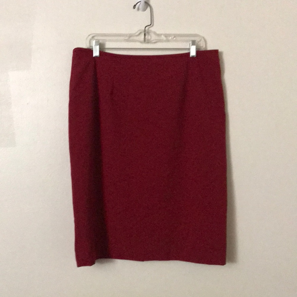 Calvin Klein Deep red Straight Pencil Skirt